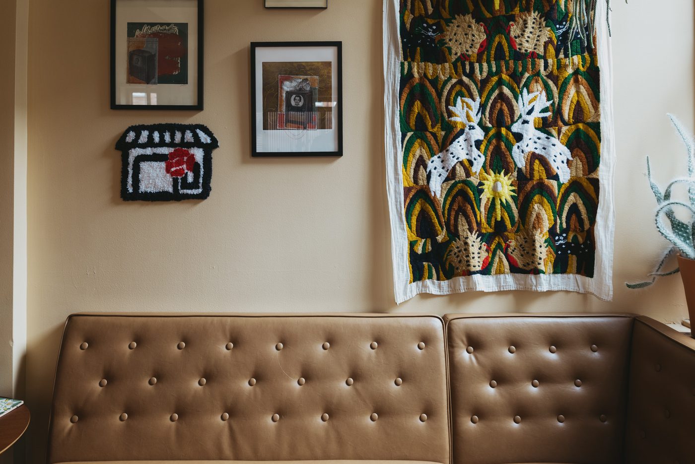 Corner lounge area at Casita in North Adams, MA