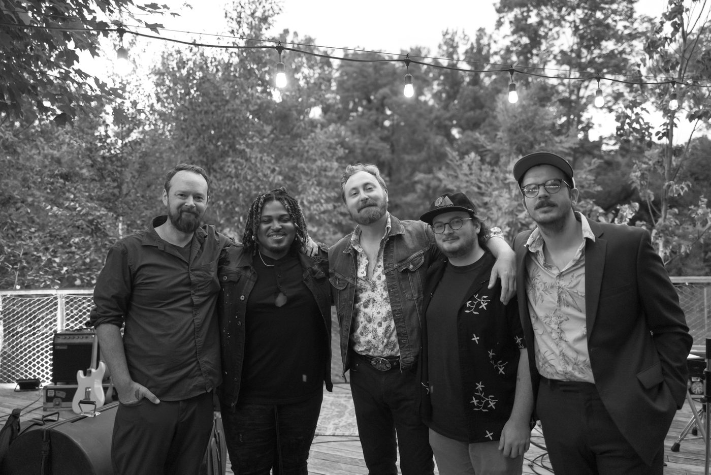 Billie Allen + The Pollies pose for a photo at Tourists, part of the Sing For Your Slumber performer series.